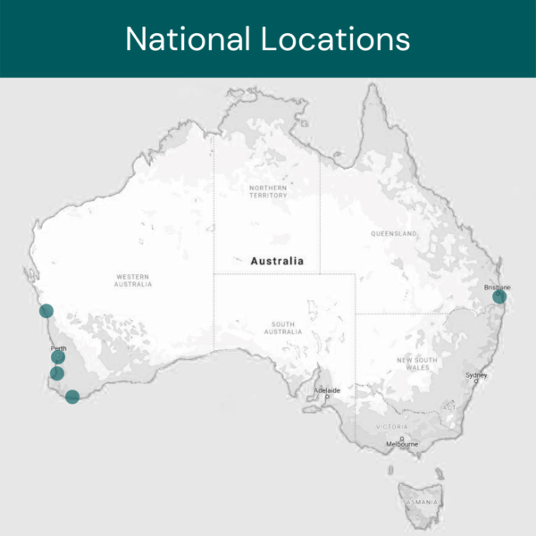 National Locations map B&W